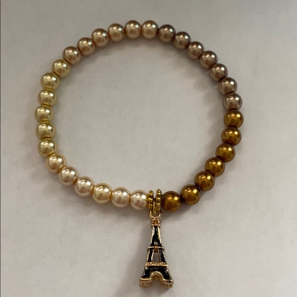 Ombre Gold Eiffel Tower Bracelet